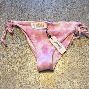 NWT Women’s Vitamin A Pink Tye Dye Size Small Bikini Bottom MSRP $90